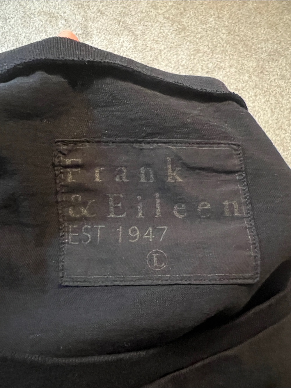 Frank & Eileen black shirt sleeve top - Picture 6 of 7
